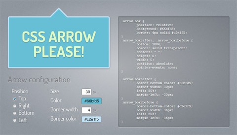Онлайн генератор стрелок на CSS для сайта
