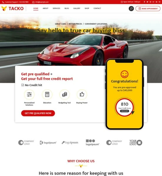 бесплатный html-шаблон Tacko Auto Parts