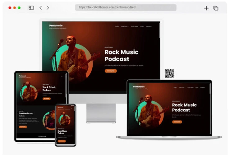 Pentatonic бесплатный шаблон wordpress