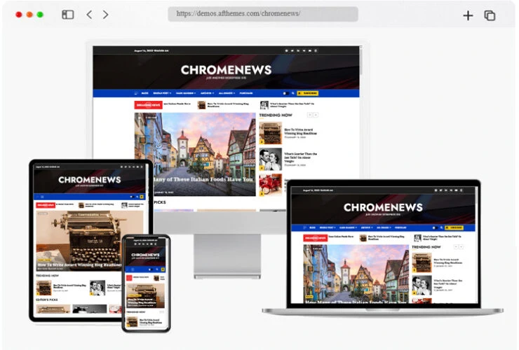 Chromenews бесплатный шаблон wordpress