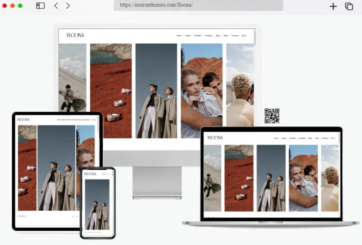 Floona минималистичная тема wordpress для фотографии