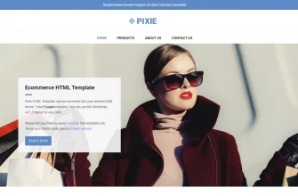 Бесплатный шаблон сайта Pixie - главная