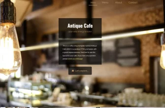 Бесплатный шаблон сайта Antique Cafe - главная