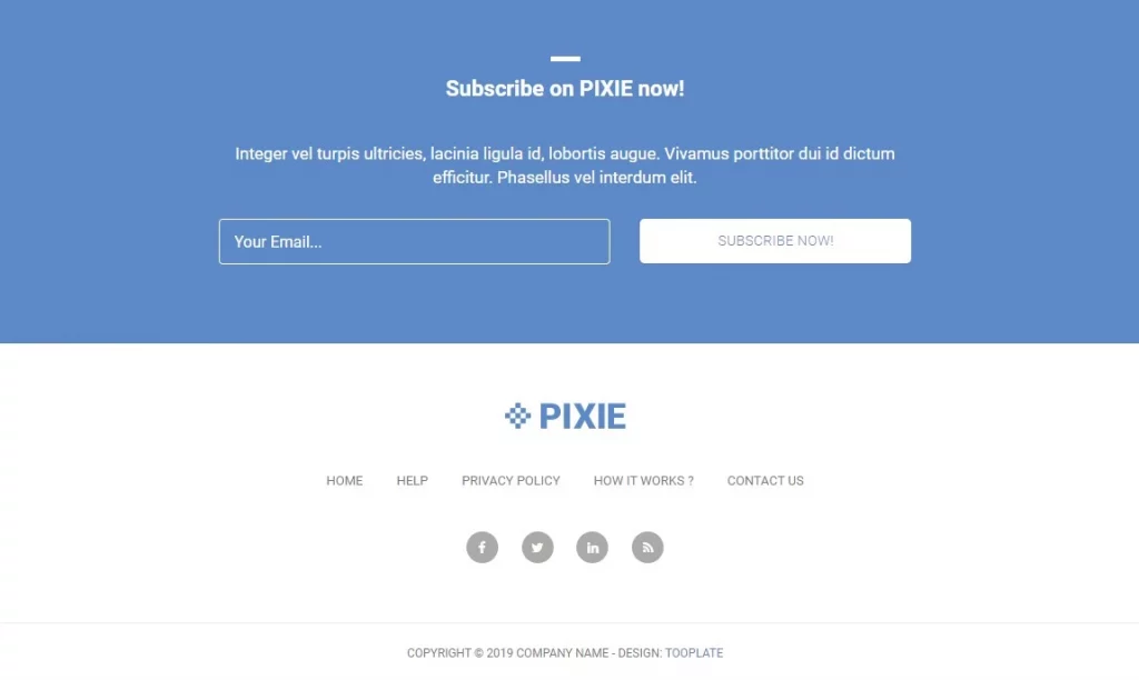 Бесплатный шаблон сайта Pixie - контакты