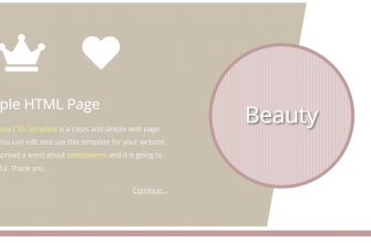 Бесплатный готовый HTML CSS шаблон сайта Beauty - главная