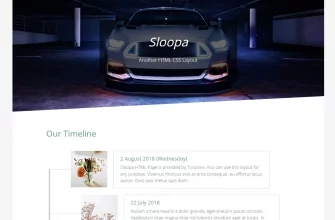 Бесплатный готовый шаблон сайта Sloopa - главная