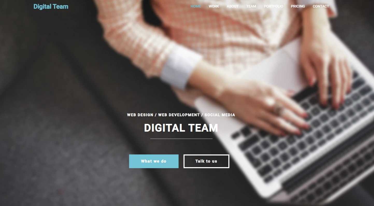 Бесплатный готовый HTML CSS шаблон сайта Digital Team - главная