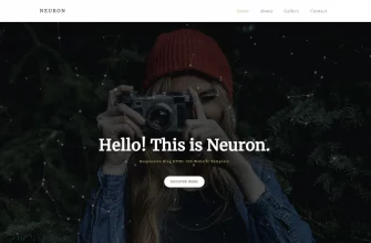 Бесплатный готовый HTML CSS шаблон сайта Neuron - главная