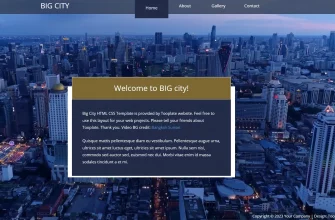 Бесплатный готовый HTML CSS шаблон сайта Big City - главная