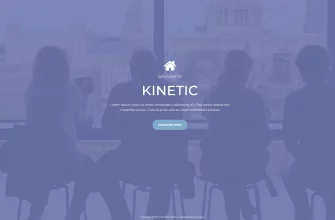 Бесплатный готовый HTML CSS шаблон сайта Kinetic - главная