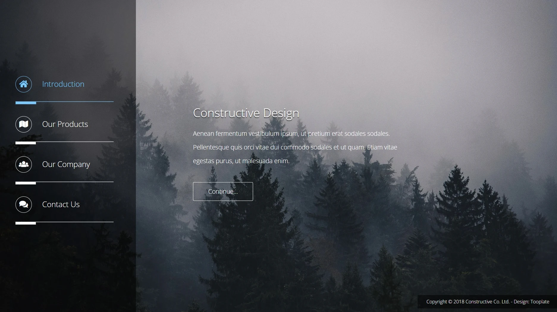 Бесплатный готовый HTML CSS шаблон сайта Constructive - главная