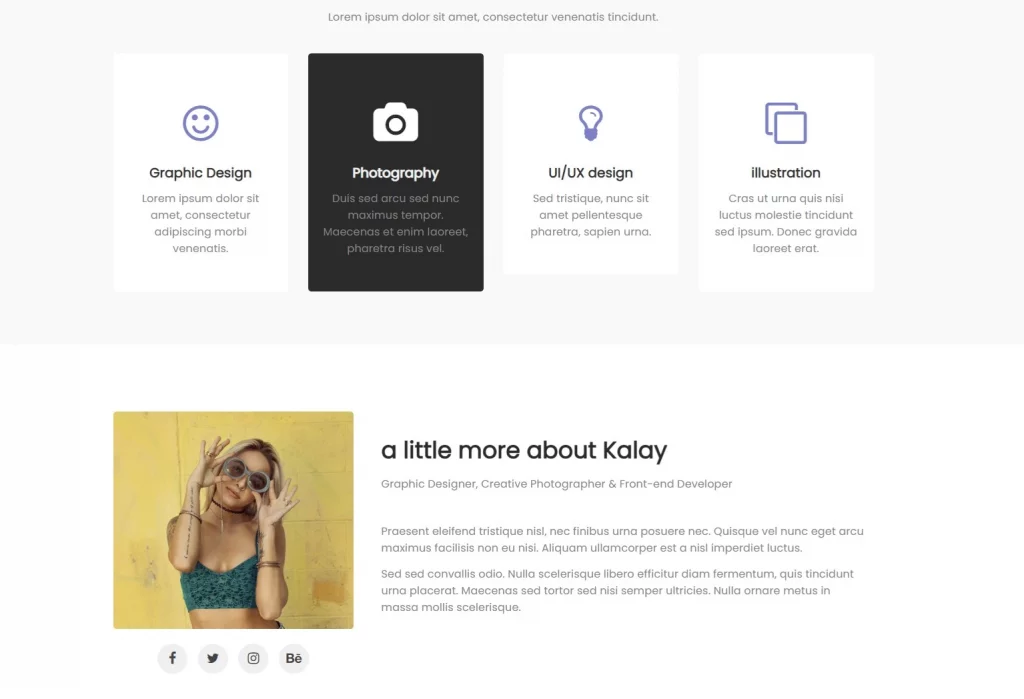 Бесплатный готовый HTML CSS шаблон сайта Kalay - услуги