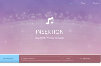 Бесплатный готовый HTML CSS шаблон сайта Insertion - главная