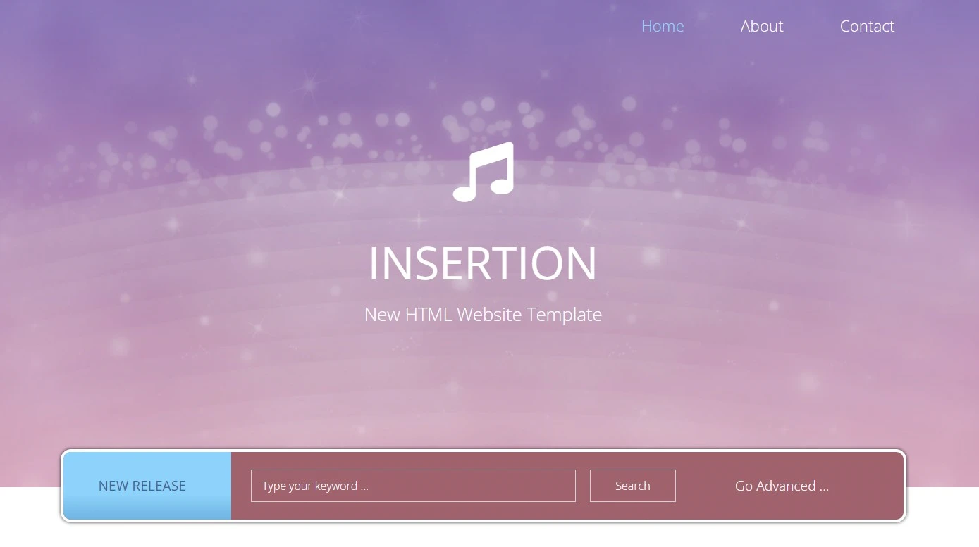 Бесплатный готовый HTML CSS шаблон сайта Insertion - главная