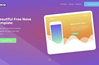 Бесплатный готовый HTML CSS шаблон сайта Nova - главная