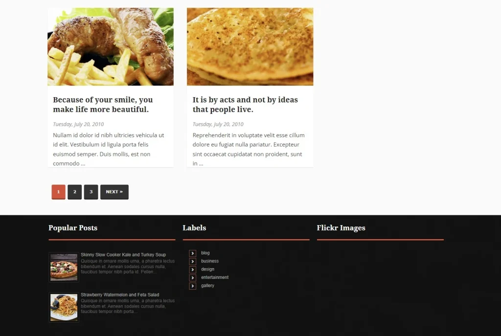 Бесплатный готовый HTML CSS шаблон сайта Food Mag - футер