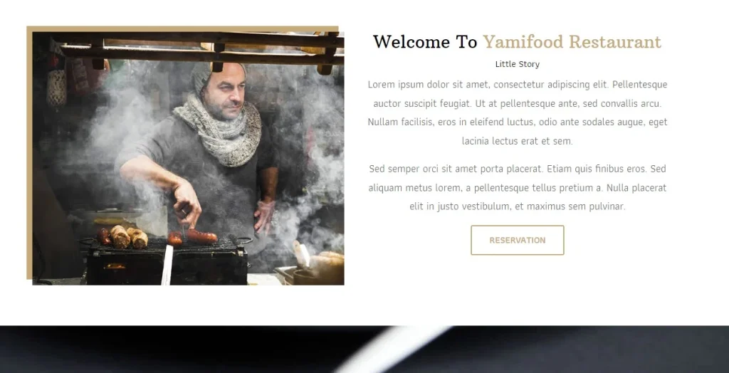 Бесплатный готовый HTML CSS шаблон сайта YamiFood - повара