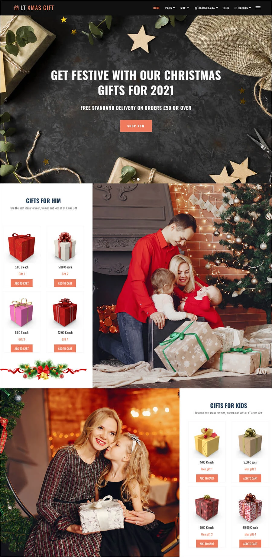 LT xMas Gift – бесплатная тема Joomla для магазина подарков