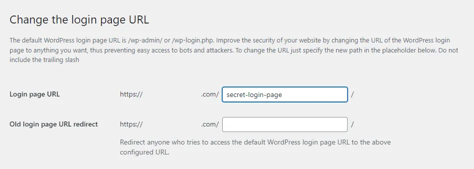 Изменить URL-адрес страницы входа в WordPress