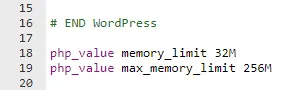 Редактирование php_value memory_limit с помощью.htaccess