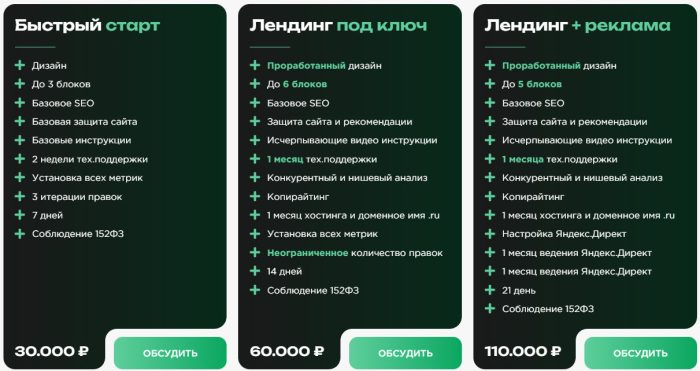 заказать лендинг в sergeev.studio