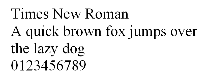 Times New Roman