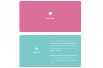 Бесплатный шаблон сайта Nano Folio - главная