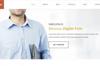Бесплатный готовый HTML CSS шаблон сайта Minimax - главная