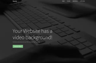 Бесплатный готовый HTML CSS шаблон сайта Scenic - главная