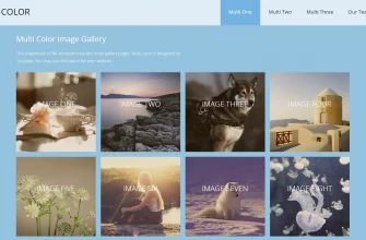 Бесплатный готовый HTML CSS шаблон сайта Multi Color - главная