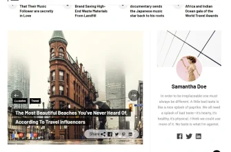 Бесплатный готовый HTML CSS шаблон сайта BlogPrime - главная