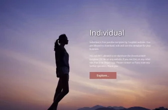 Бесплатный готовый HTML CSS шаблон сайта Individual - главная