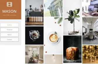 Бесплатный готовый HTML CSS шаблон сайта Mason - главная