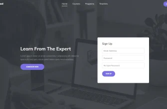 Бесплатный готовый HTML CSS шаблон сайта Oneschool - главная