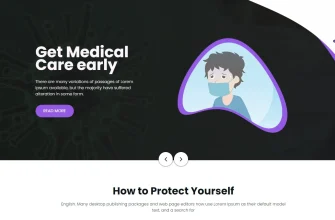 Бесплатный готовый HTML CSS шаблон сайта Convid - главная