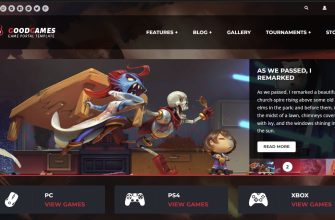 Бесплатный готовый HTML CSS шаблон сайта GoodGames - главная