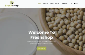 Бесплатный готовый HTML CSS шаблон сайта FreshShop - главная